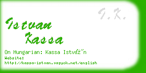 istvan kassa business card